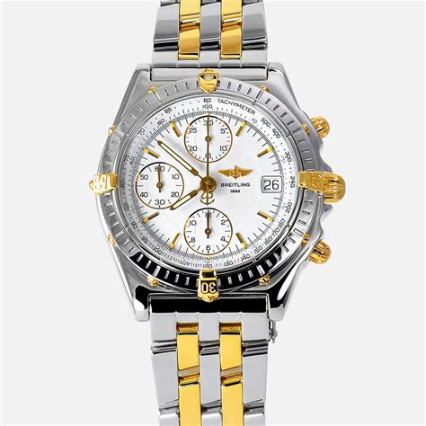 breitling chronomat white gold|Breitling gold chronograph.